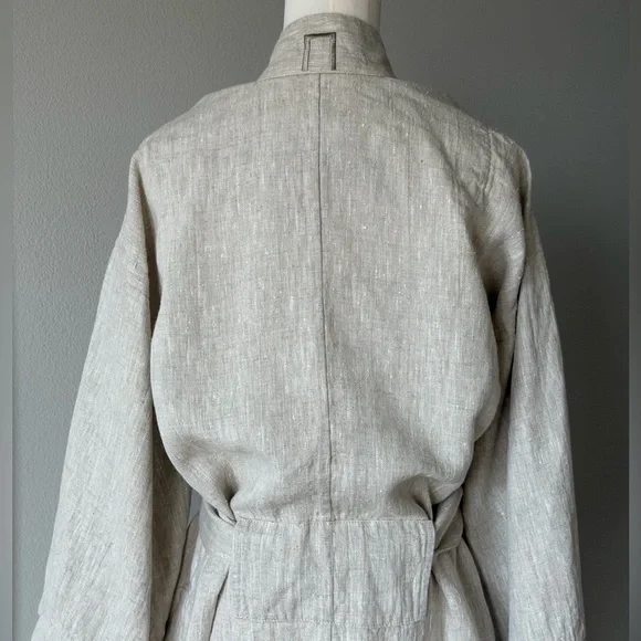 SEПSEI Heavy Linen Oversized Cabincore Rustic Maxi Kimono/Robe-Made in Italy